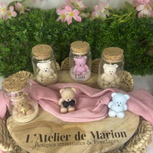 Fondant Ourson Naissance Baby Shower Personnalisable