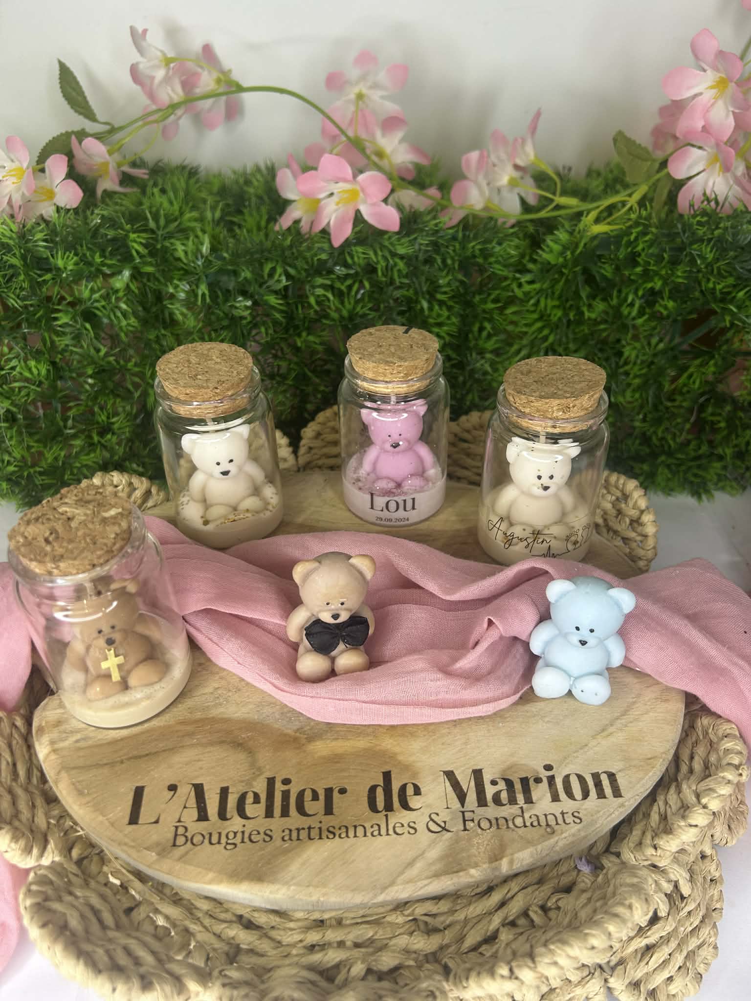 Fondant Ourson Naissance Baby Shower Personnalisable